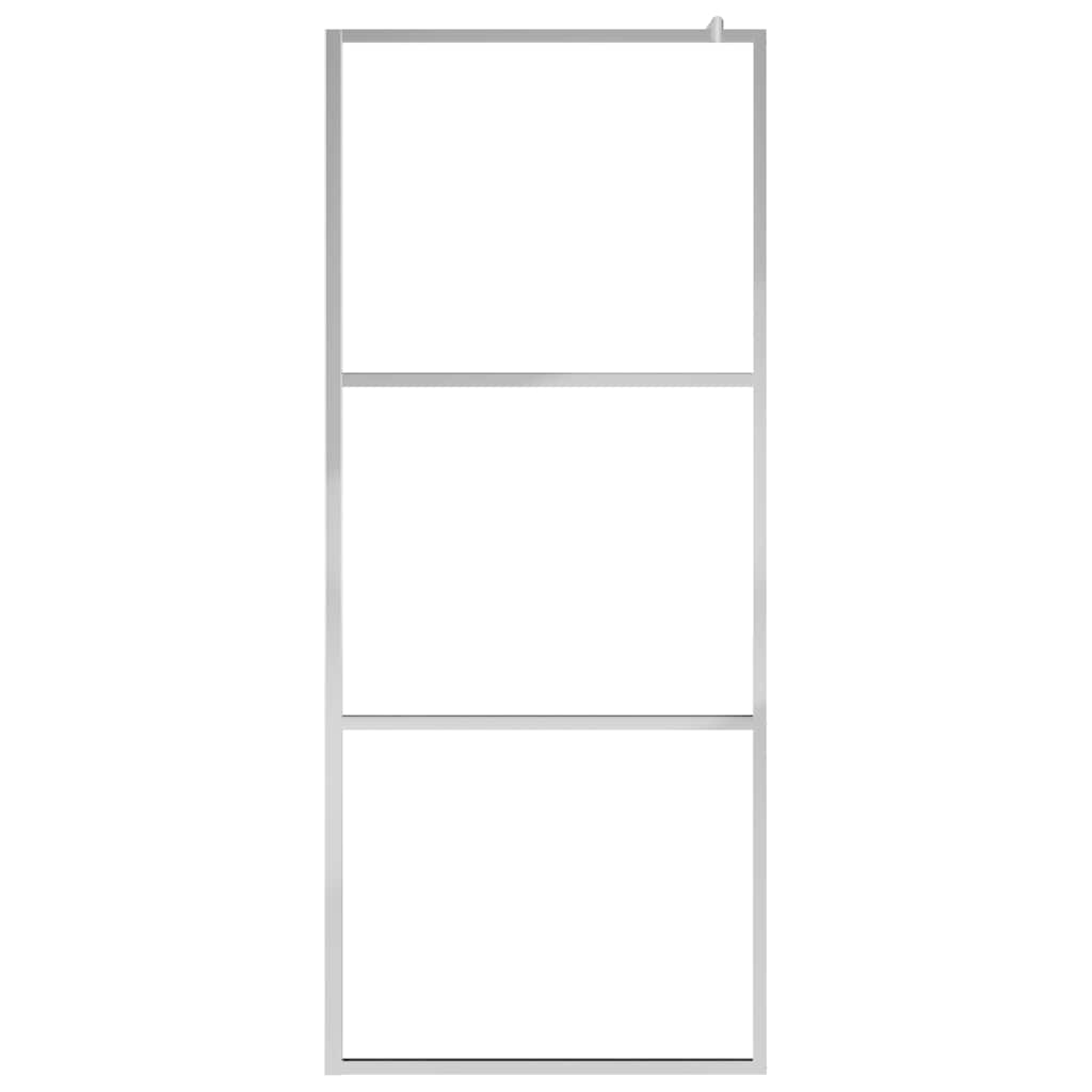 vidaXL Shower screens Silver 115 x 195 cm Glass and Aluminium
