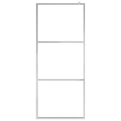 vidaXL Shower screens Silver 115 x 195 cm Glass and Aluminium