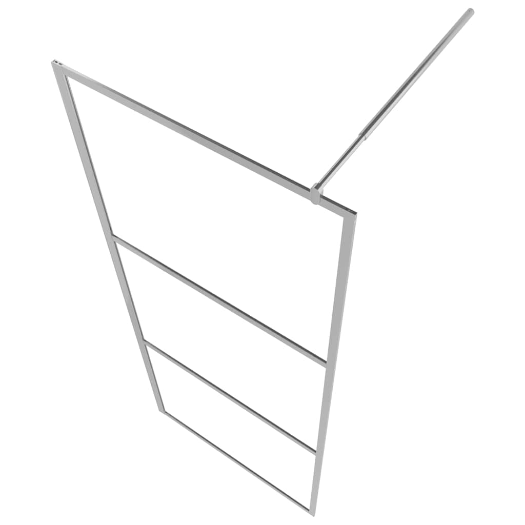 vidaXL Shower screens Silver 115 x 195 cm Glass and Aluminium