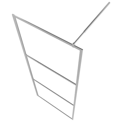 vidaXL Shower screens Silver 115 x 195 cm Glass and Aluminium