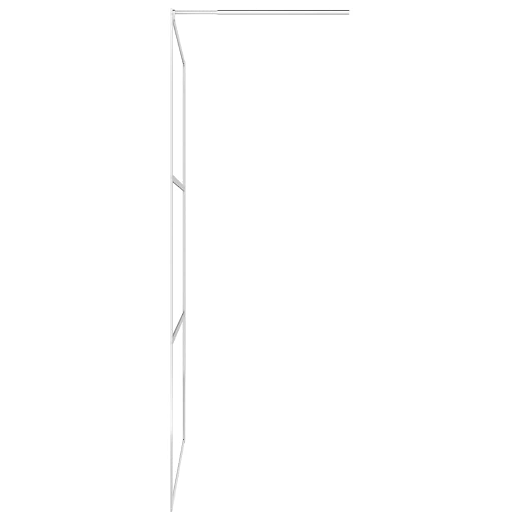 vidaXL Shower screens Silver 115 x 195 cm Glass and Aluminium