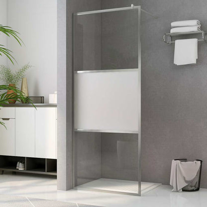 vidaXL Shower screens Silver 115 x 195 cm Glass and Aluminium