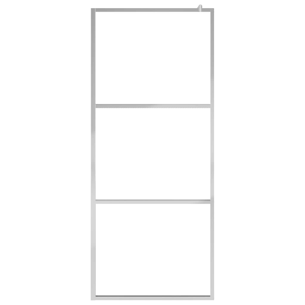vidaXL Shower screens Silver 90 x 195 cm Glass and Aluminium