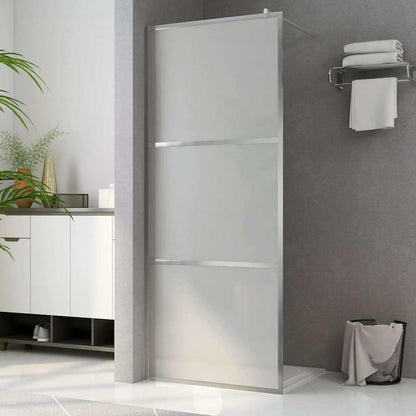 vidaXL Walk-in Shower Wall with Whole Frosted ESG Glass 100x195 cm