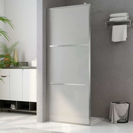 vidaXL Shower screens Silver 100 x 195 cm Glass and Aluminium
