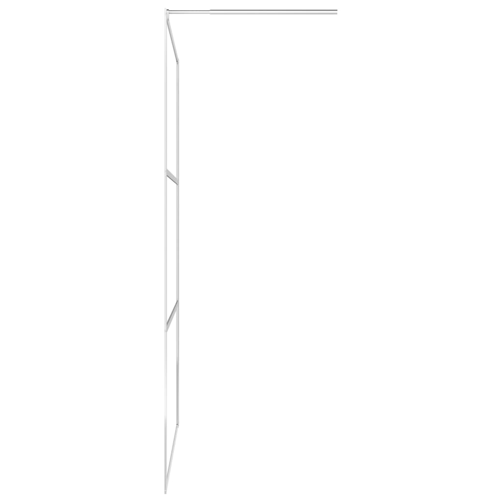 vidaXL Walk-in Shower Wall with Whole Frosted ESG Glass 115x195 cm
