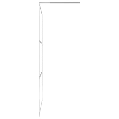 vidaXL Walk-in Shower Wall with Whole Frosted ESG Glass 115x195 cm