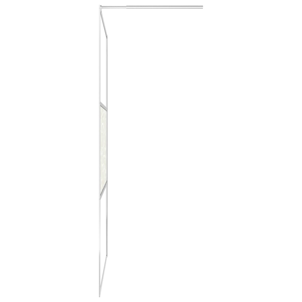 vidaXL Walk-in Shower Wall ESG Glass with Stone Design 80x195 cm
