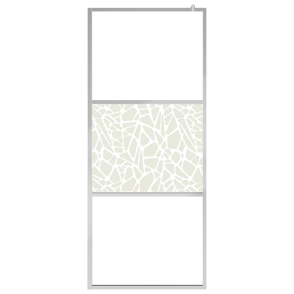 vidaXL Shower screens Silver 90 x 195 cm Glass and Aluminium
