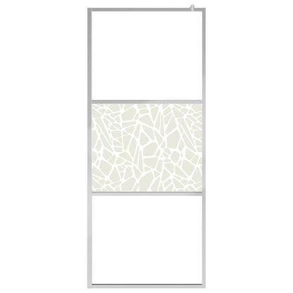 vidaXL Shower screens Silver 90 x 195 cm Glass and Aluminium