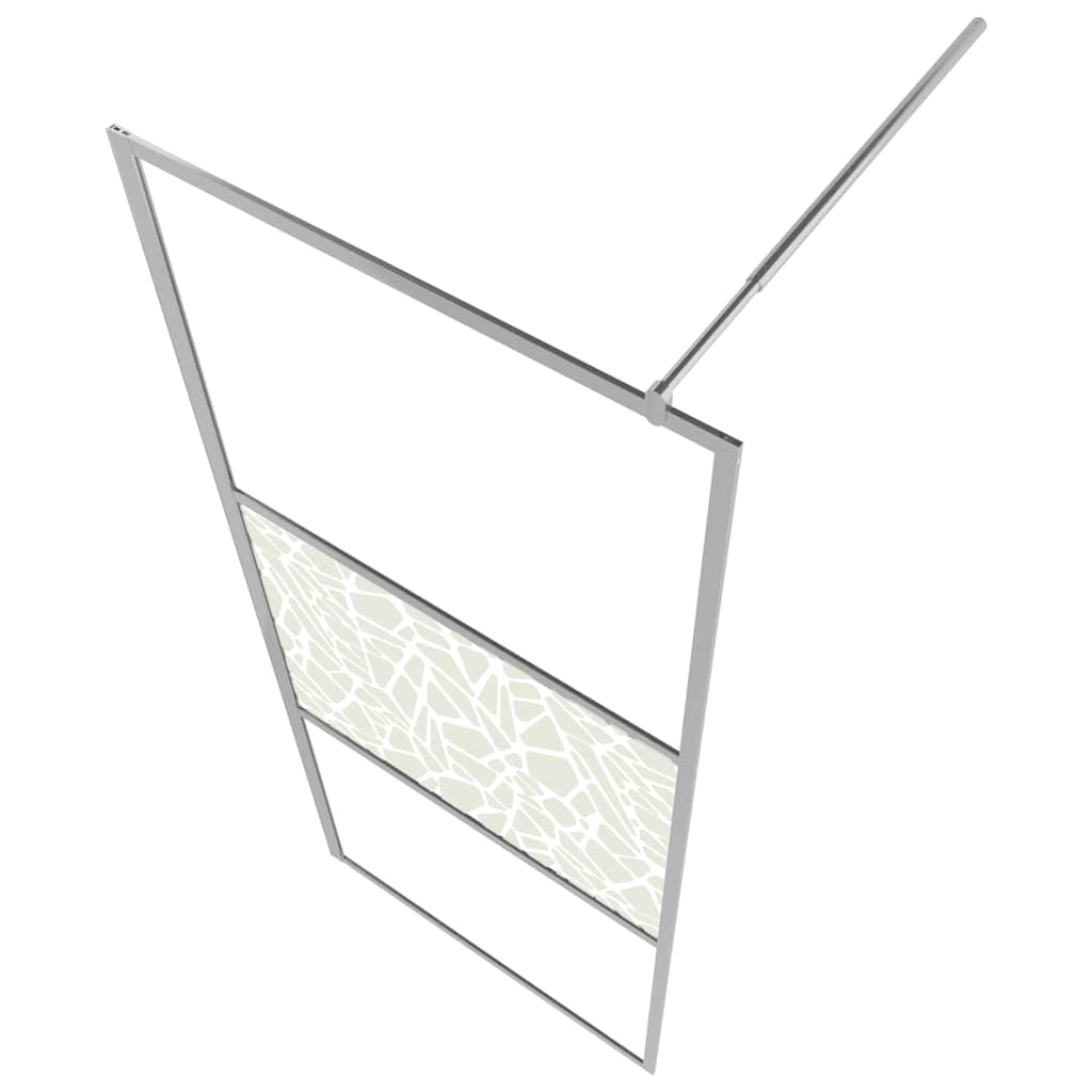vidaXL Shower screens Silver 90 x 195 cm Glass and Aluminium