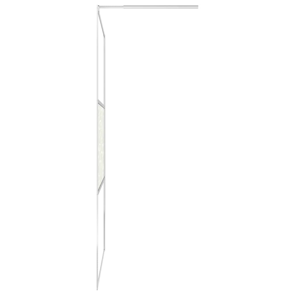 vidaXL Walk-in Shower Wall ESG Glass with Stone Design 90x195 cm