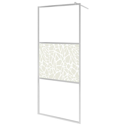 vidaXL Shower screens Silver 100 x 195 cm Glass and Aluminium