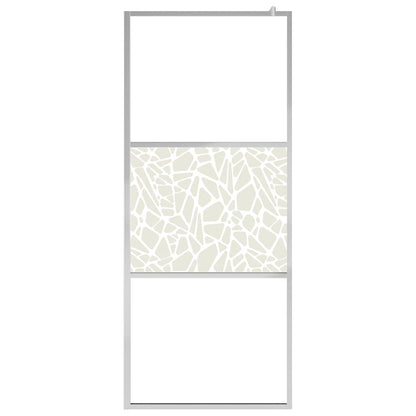 vidaXL Shower screens Silver 100 x 195 cm Glass and Aluminium