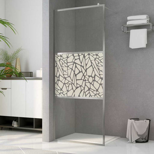 vidaXL Shower screens Silver 100 x 195 cm Glass and Aluminium
