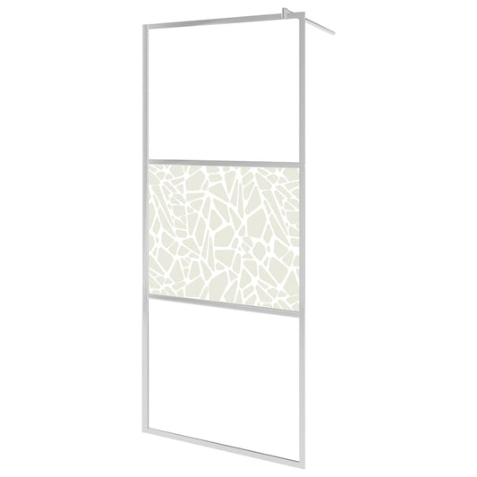 vidaXL Shower screens Silver 140 x 195 cm Glass and Aluminium