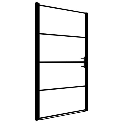 vidaXL Shower Door Frost Tempered Glass 100x178 cm Black