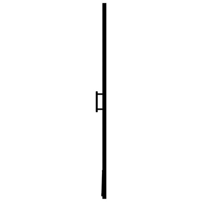 vidaXL Shower Door Frost Tempered Glass 100x178 cm Black