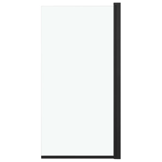 vidaXL Shower Enclosure ESG 68x130 cm Black