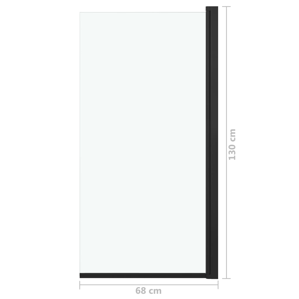 vidaXL Shower Enclosure ESG 68x130 cm Black
