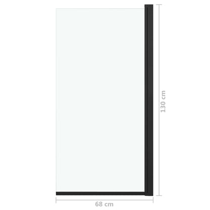 vidaXL Shower Enclosure ESG 68x130 cm Black