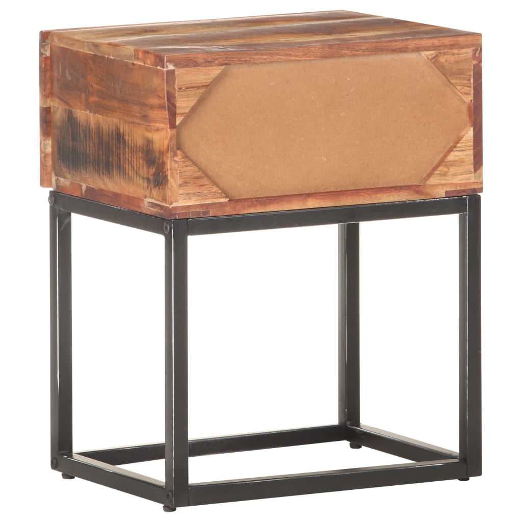 vidaXL Bedside Table 40x30x50 cm Rough Acacia Wood