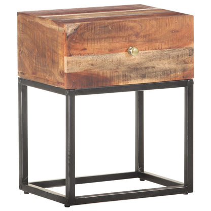 vidaXL Bedside Table 40x30x50 cm Rough Acacia Wood