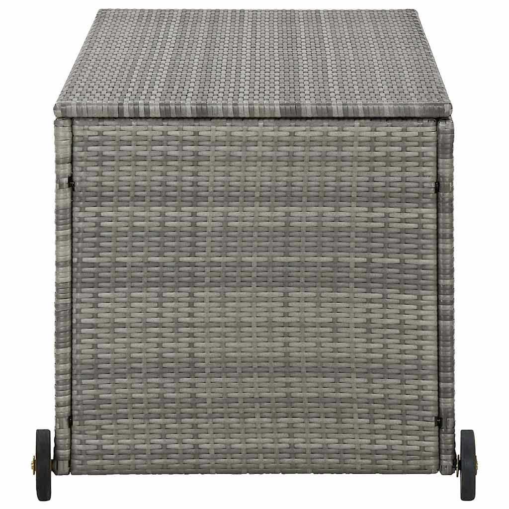 vidaXL Garden Storage Box Light Grey 120x65x61 cm Poly Rattan