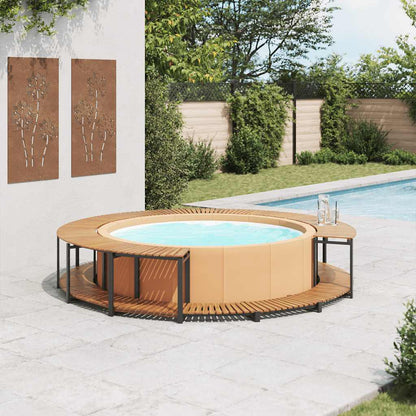 vidaXL Spa Surround 273x53 cm Solid Acacia Wood