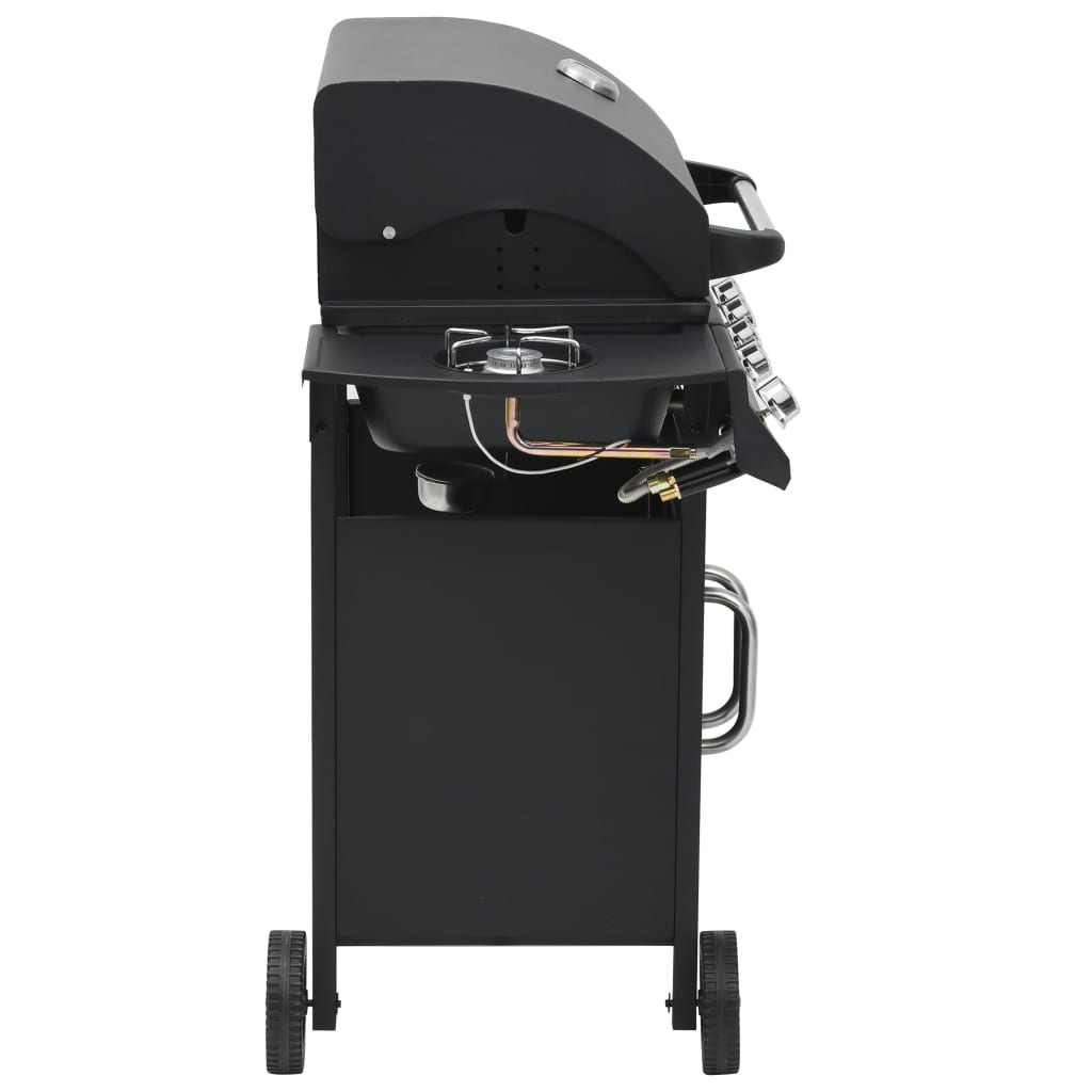 vidaXL Gas Barbecue Grill 4+1 Cooking Zone Black Steel