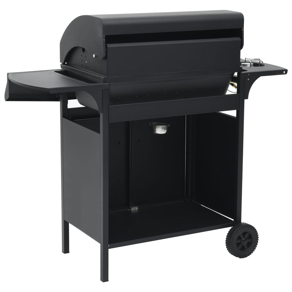 vidaXL Gas Barbecue Grill 4+1 Cooking Zone Black Steel