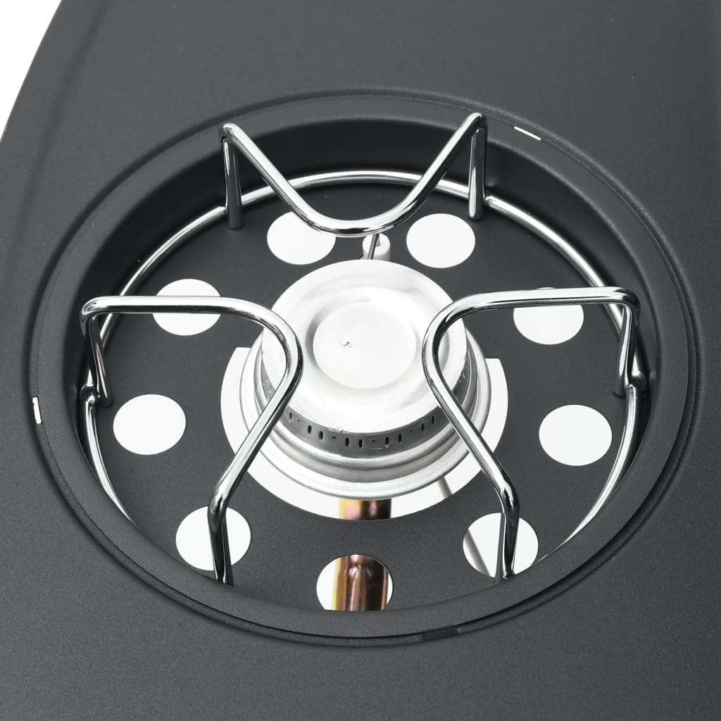 vidaXL Gas Barbecue Grill 4+1 Cooking Zone Black Steel