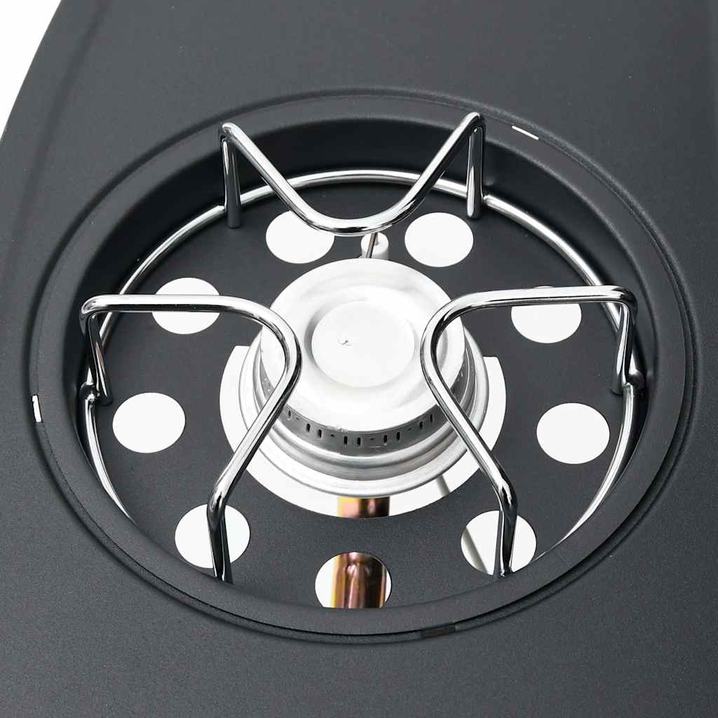 vidaXL Gas Barbecue Grill 4+1 Cooking Zone Black Steel