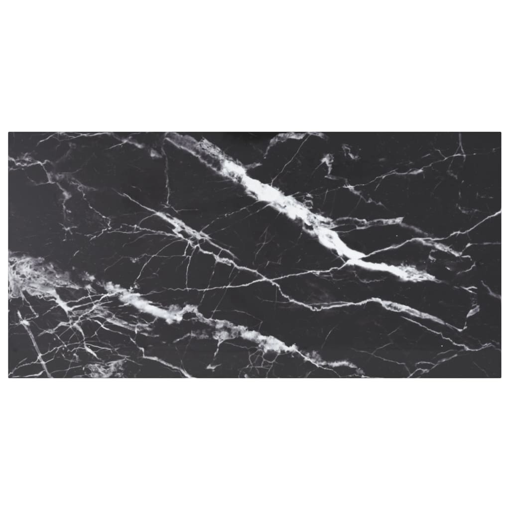 vidaXL Table Top | Black | Tempered glass | 100x50 cm | Durable | Table Top