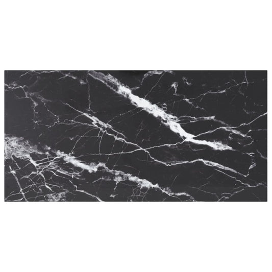 vidaXL Table Top | Black | Tempered glass | 100x50 cm | Durable | Table Top