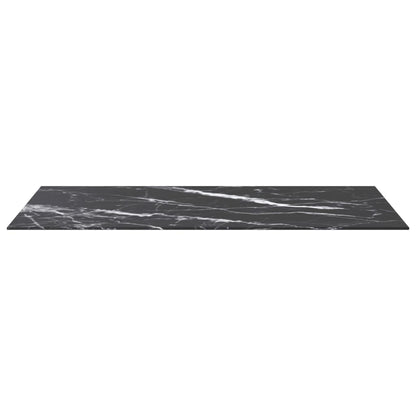 vidaXL Table Top | Black | Tempered glass | 100x50 cm | Durable | Table Top
