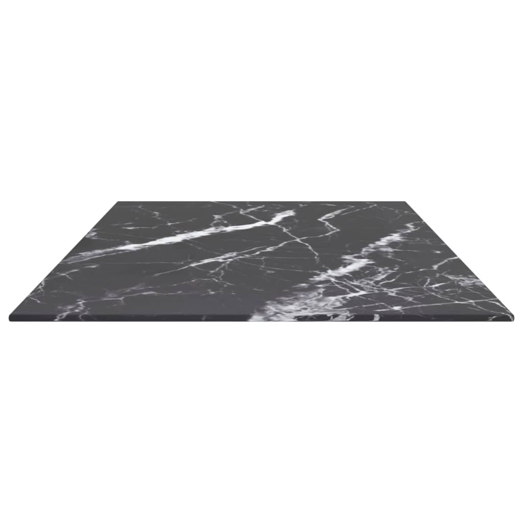 vidaXL Table Top | Black | Tempered glass | 100x50 cm | Durable | Table Top
