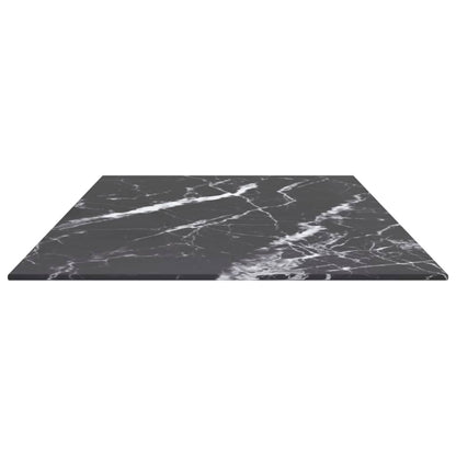vidaXL Table Top | Black | Tempered glass | 100x50 cm | Durable | Table Top