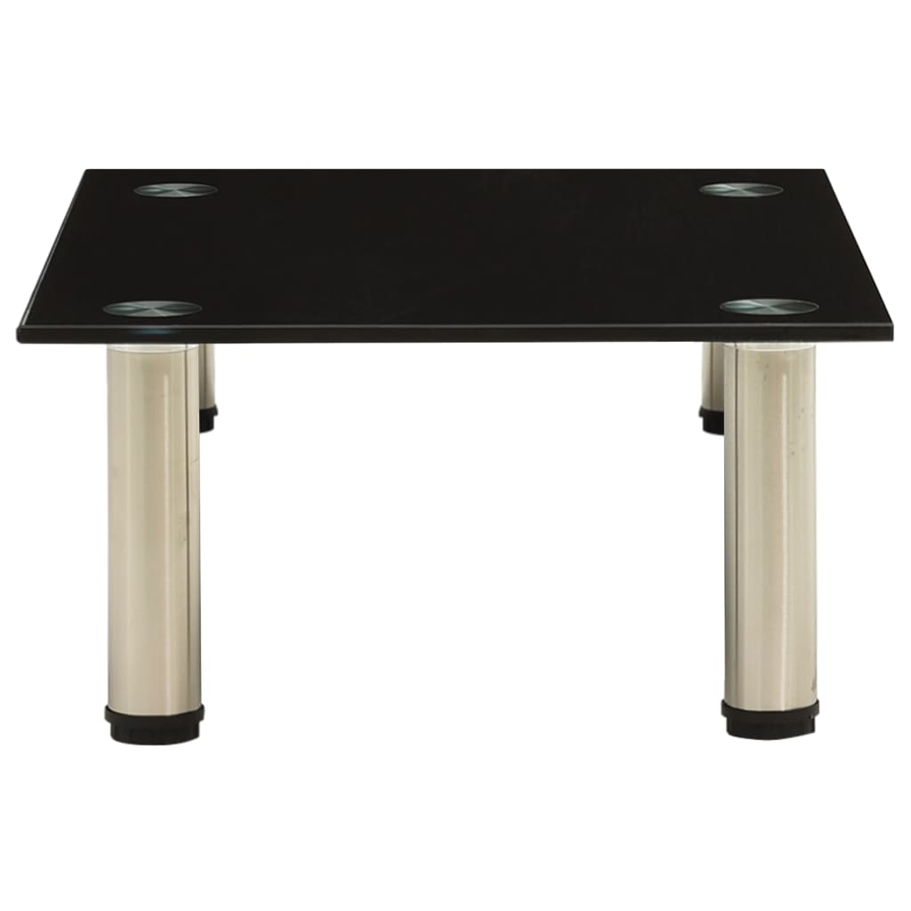 vidaXL TV Stand Black 40x35x17 cm Tempered Glass