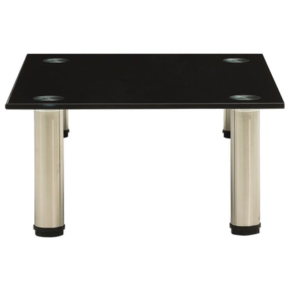 vidaXL TV Stand Black 40x35x17 cm Tempered Glass