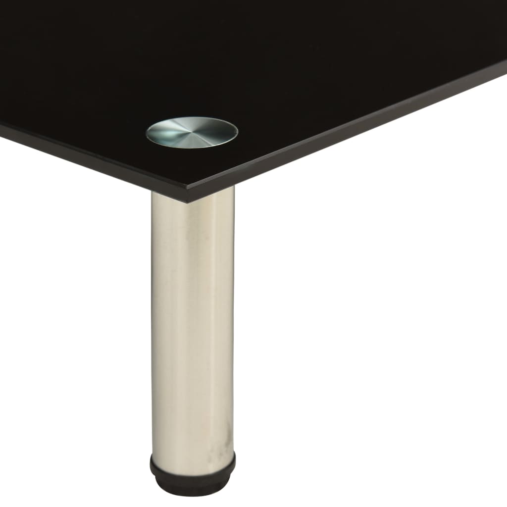 vidaXL TV Stand Black 40x35x17 cm Tempered Glass