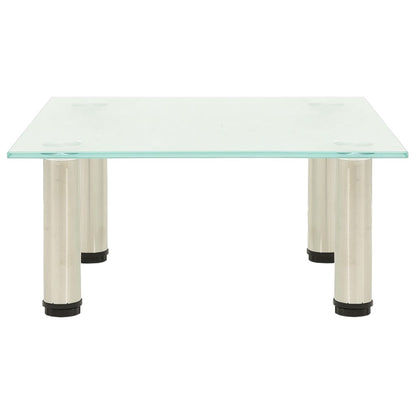 vidaXL TV Stand Frosted 40x35x17 cm Tempered Glass