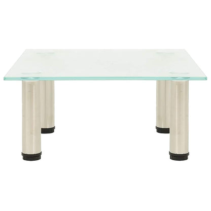 322759 vidaXL TV Stand Frosted 40x35x17 cm Tempered Glass