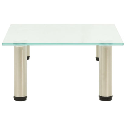 vidaXL TV Stand Frosted 40x35x17 cm Tempered Glass