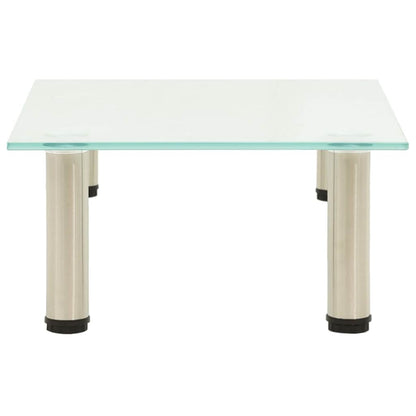 322759 vidaXL TV Stand Frosted 40x35x17 cm Tempered Glass