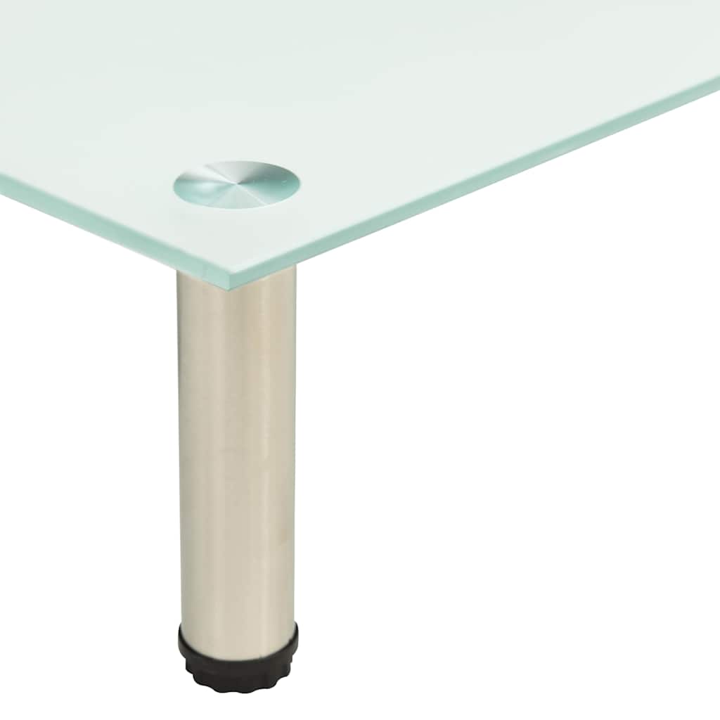 322759 vidaXL TV Stand Frosted 40x35x17 cm Tempered Glass