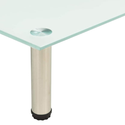 322759 vidaXL TV Stand Frosted 40x35x17 cm Tempered Glass