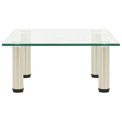 vidaXL TV Stand Transparent 40x35x17 cm Tempered Glass