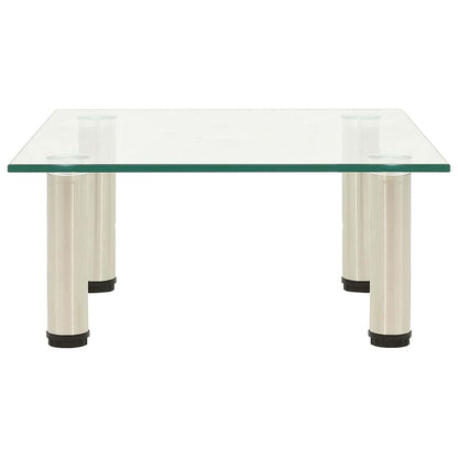 322760 vidaXL TV Stand Transparent 40x35x17 cm Tempered Glass