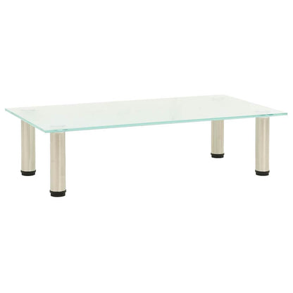322762 vidaXL TV Stand Frosted 60x35x17 cm Tempered Glass